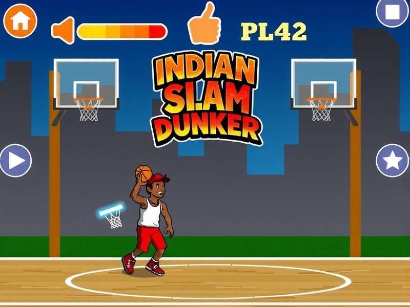 Indian Slam Dunker Game Screenshot